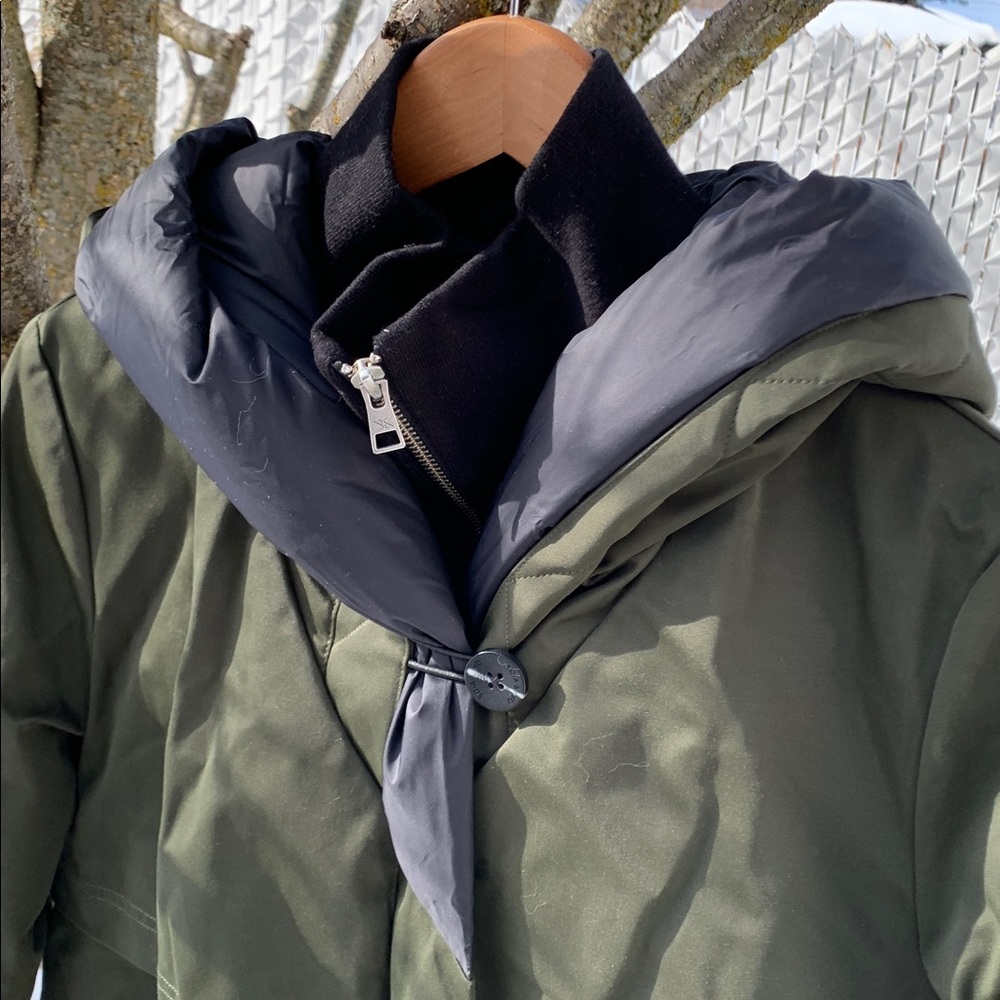 🥰🥰🥰 SOIA & KYO Samara-TD Semi-Fitted Classic Down Coat with Hood, size M - Picture 10 of 16